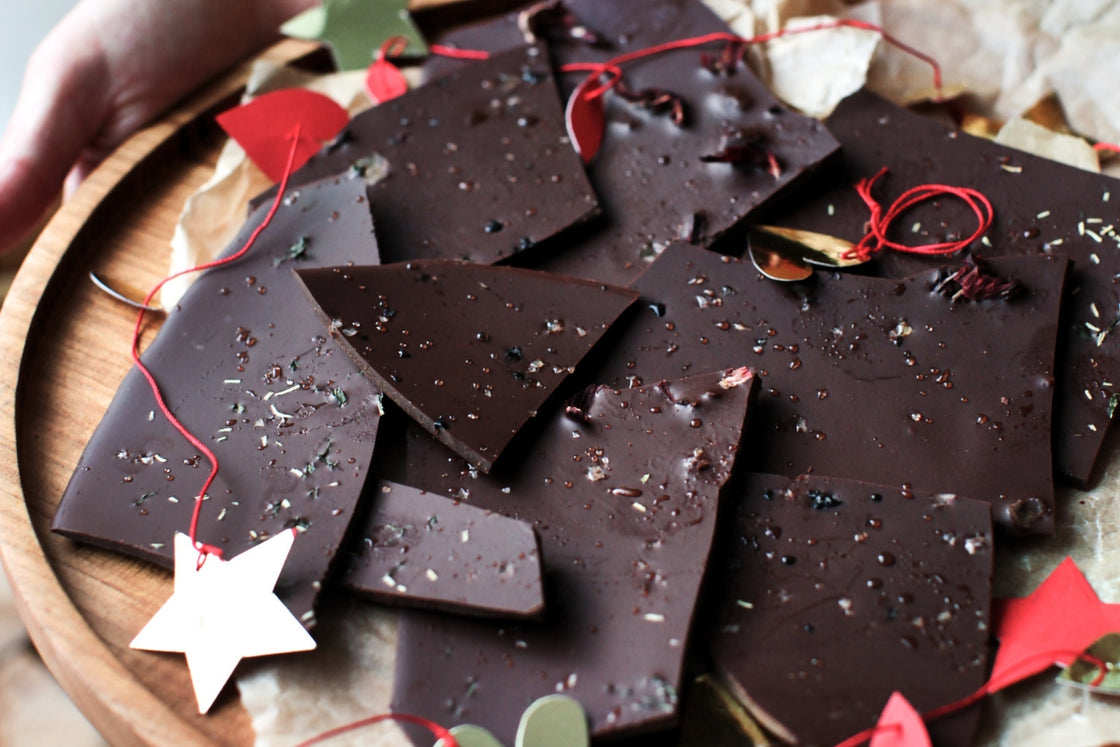 Reishi + CBD Chocolate Bark with Fruits & Seeds