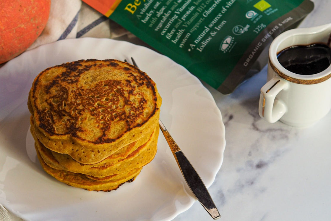 Pumpkin Pancakes & Dark Chocolate Sauce
