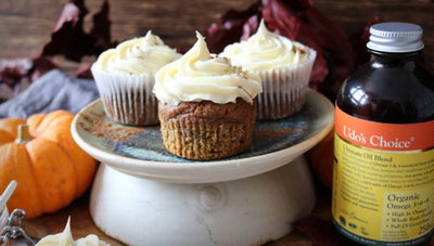 Pumpkin Muffins With Vanilla Frosting