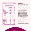 Supplement facts and ingredients list for MenoMin product on a white background