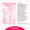Supplement facts label for a product by Period Plan with ingredients listed.