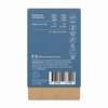The back of a blue cardboard supplement box with nutritional information, icons for vegan, gluten free, soy free, and dairy free, a barcode, and a kraft paper band at the bottom. Visible brand text includes Weareone Nutrition.