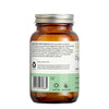Brown supplement bottle with label on a white background
