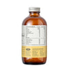 Brown bottle with label on a white background