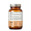 Brown supplement bottle with label on a white background