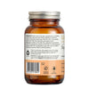 Brown supplement bottle with label on a white background